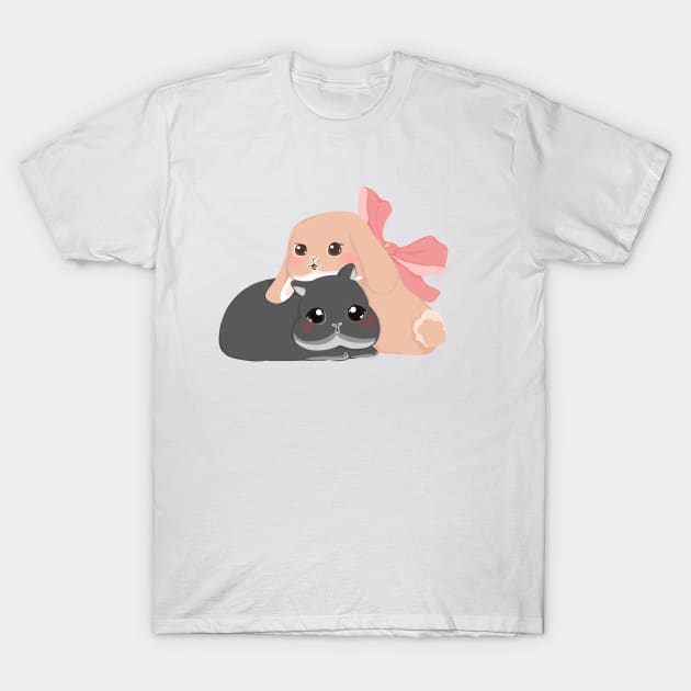 Bailey and Sean Rabbit Couple | Bunniesmee T-Shirt by GambarGrace